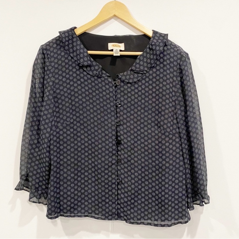 Talbots Polka Dot Ruffle Blouse Top 10